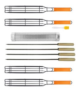 Canastas para Asar Brochetas - Set de 4 Accesorios para