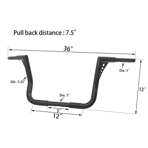 Manillar de 12" de Altura Estilo Ape para Harley Touring - Imagen 5