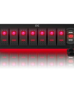 Panel de Interruptores Basculantes 7 Gang 12V 24V con