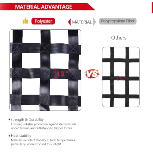 Red de carga pesada Surmountway con malla (72" x 57"), - Imagen 3