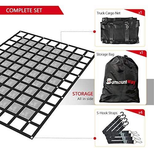 Red de carga pesada Surmountway con malla (72" x 57"), - Imagen 8