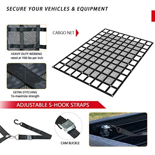 Red de carga pesada Surmountway con malla (72" x 57"), - Imagen 7