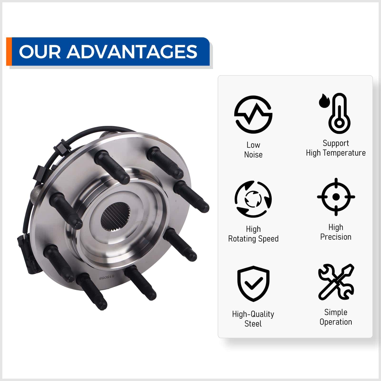 MACEL 515058 Ensamble de Cojinetes y Cubo de Rueda - Imagen 7