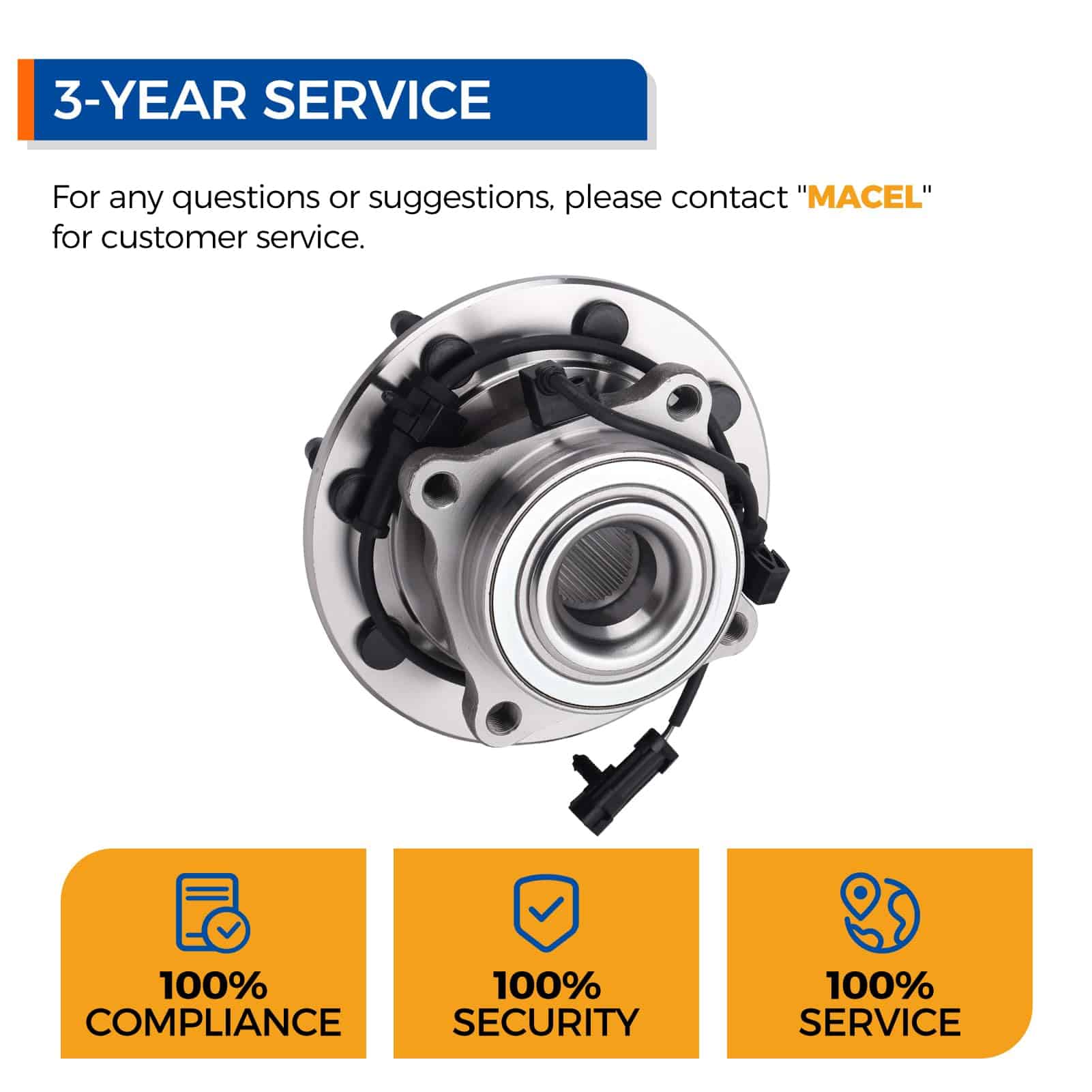 MACEL 515058 Ensamble de Cojinetes y Cubo de Rueda - Imagen 8