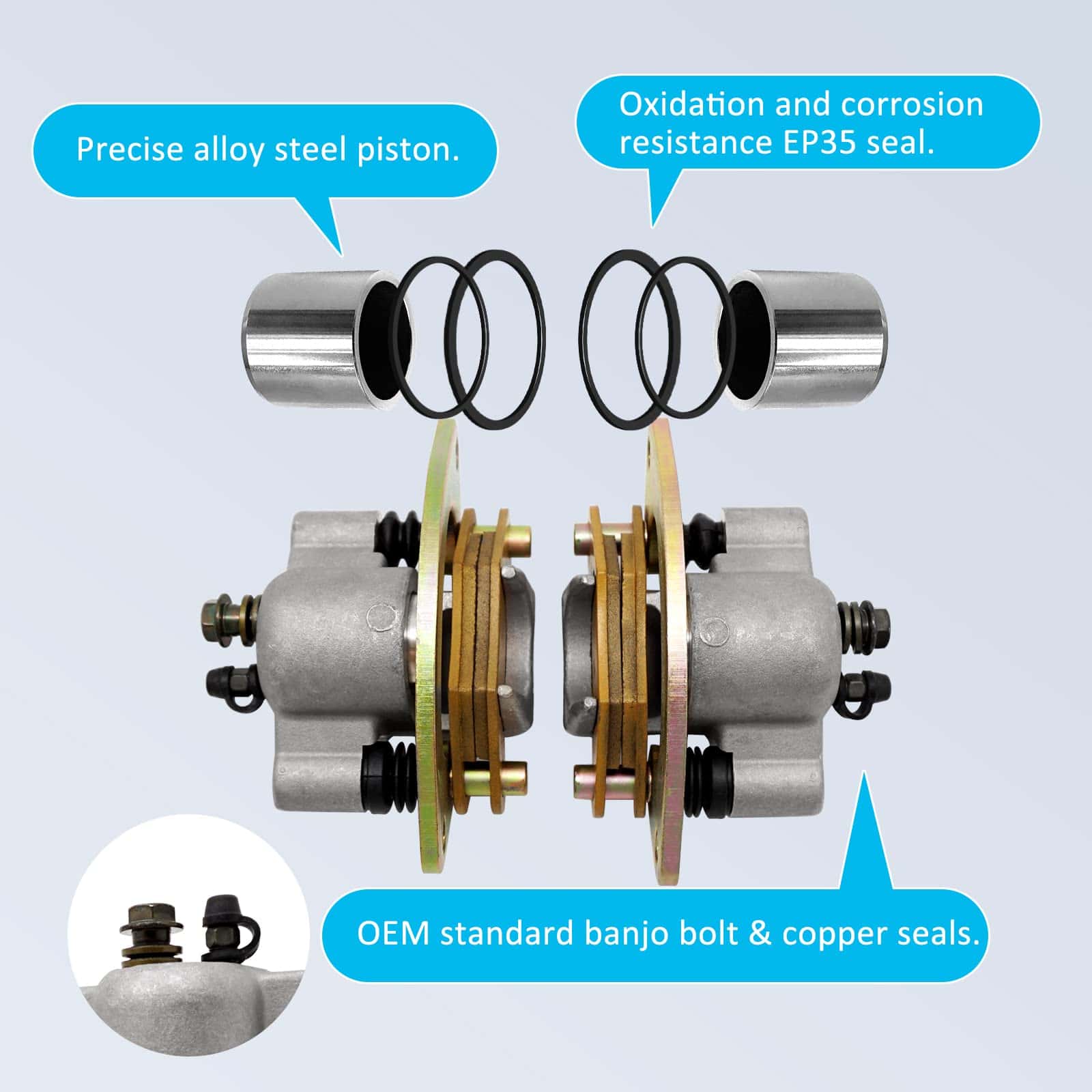 Conjunto de Pinza de Freno Trasera Izquierda Derecha para - Imagen 5