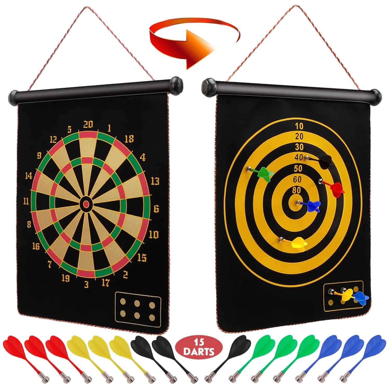 Tablero de Dardos Magnético Ranslen para Niños y Adultos,