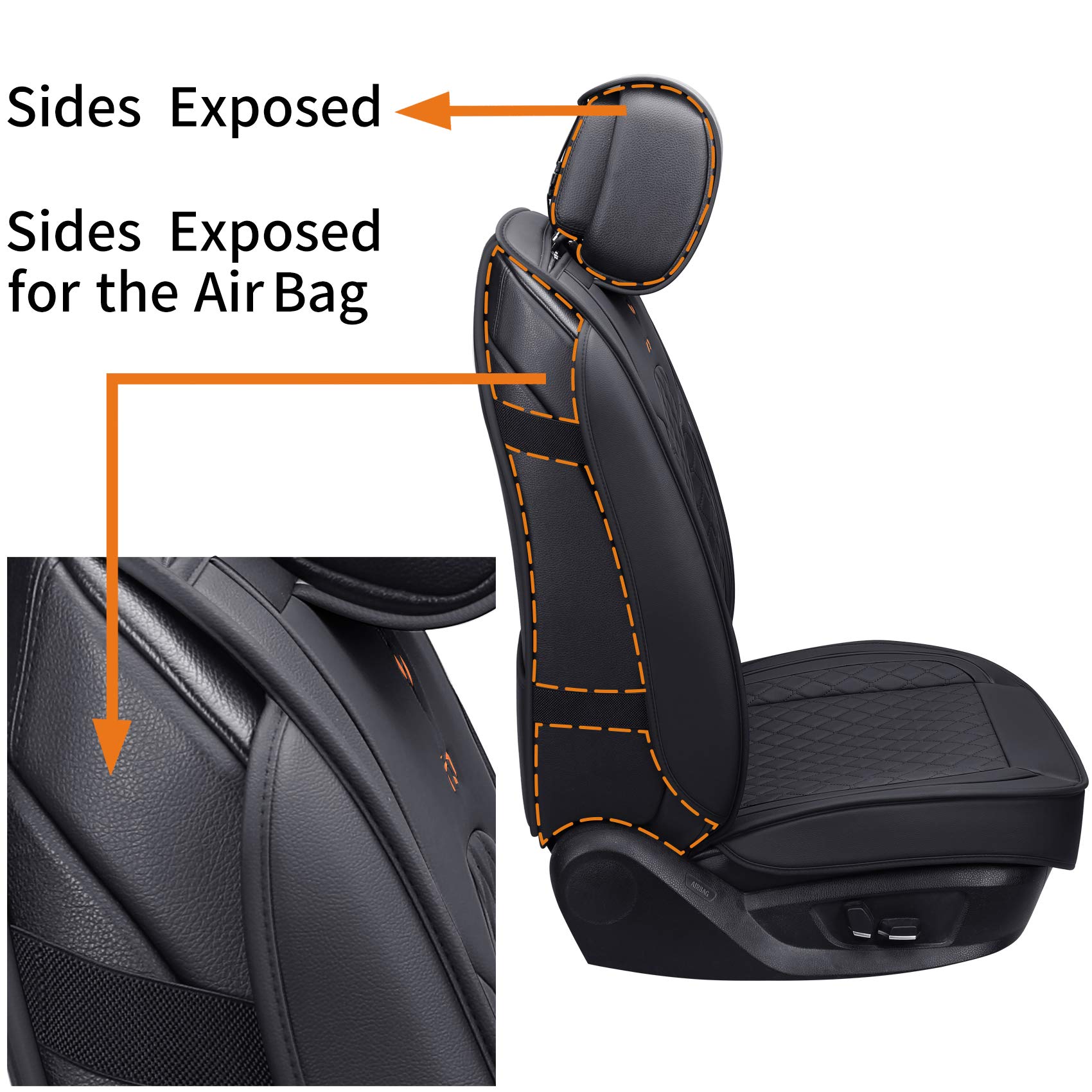 Cubiertas de asiento para automóvil Aierxuan 5 juego - Imagen 6