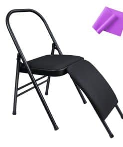 Silla auxiliar de yoga INNOLIFE con soporte -Negro con sopor