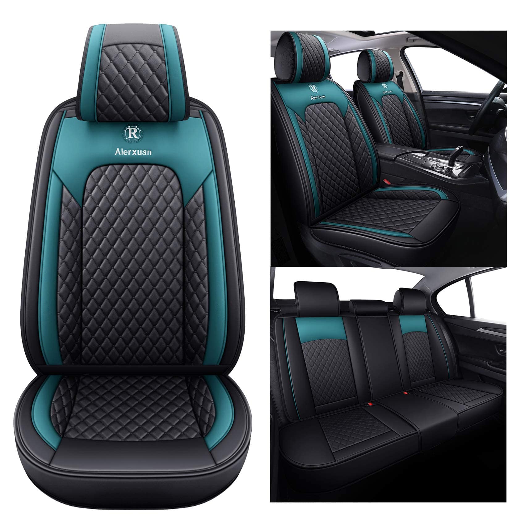 Cubiertas de asiento para auto Aierxuan juego completo de