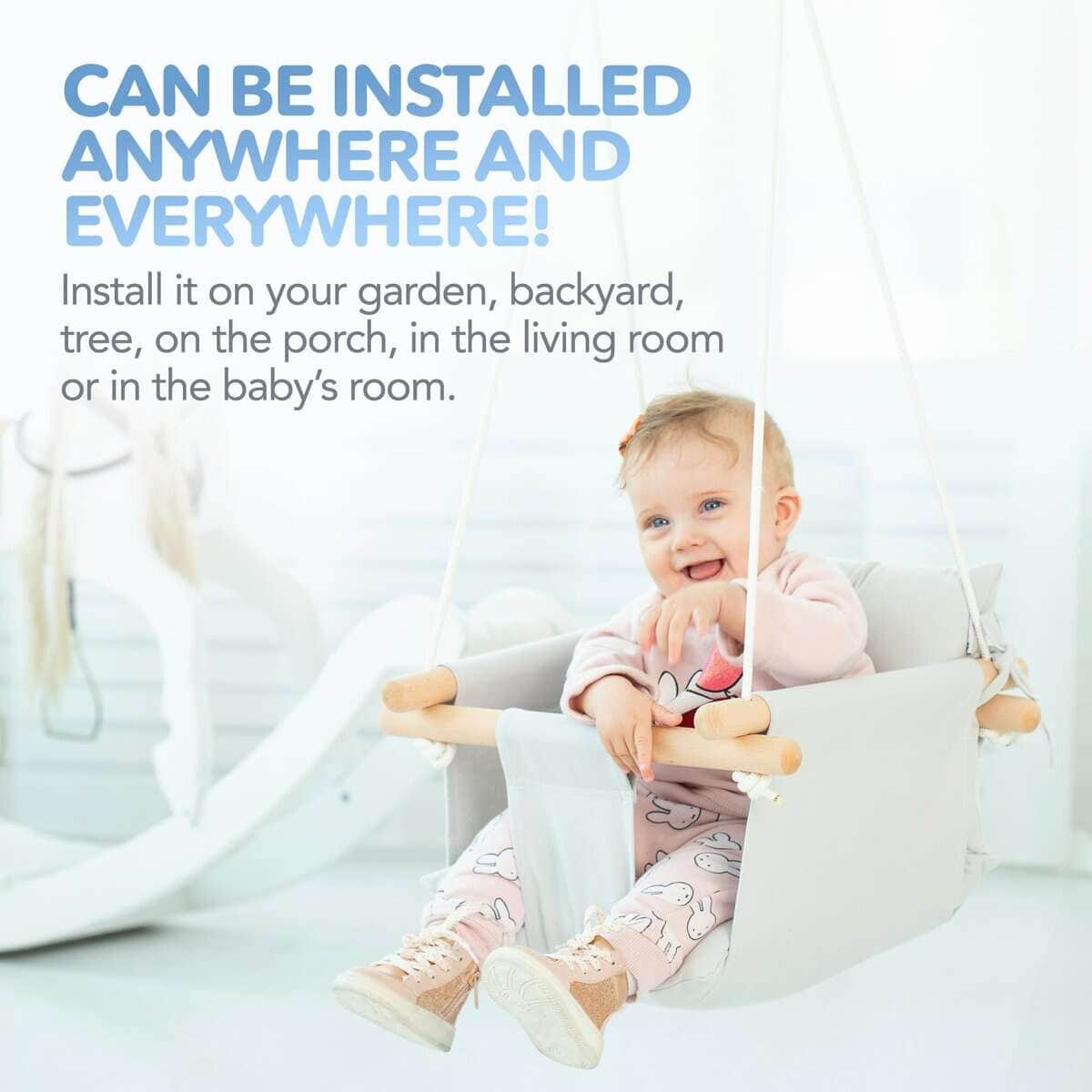 CaTeam - Columpio de lona para bebé, Asiento de columpio - Imagen 9