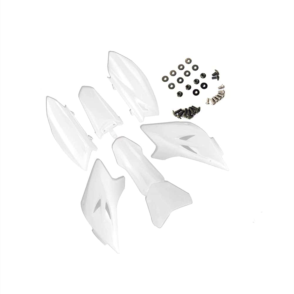 Kit de Guardabarros de Plástico Blanco ZTDZZH TTR 50 para