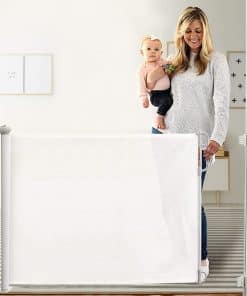 Puerta de bebé retráctil, Momcozy Extra Ancha Mallas