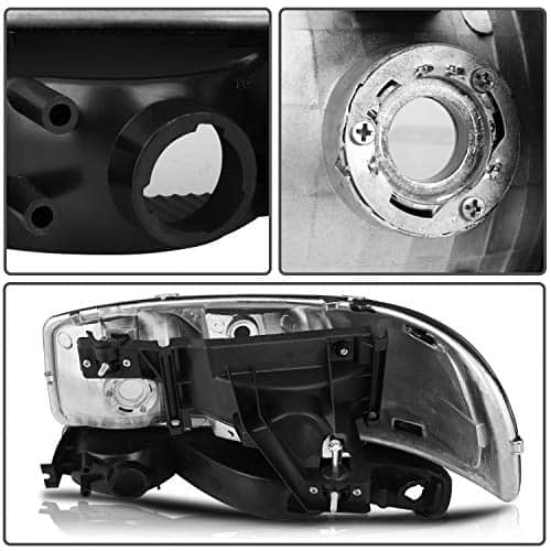 Conjunto de faros frontales ECCPP Faros Negros + Lámpara de - Imagen 7