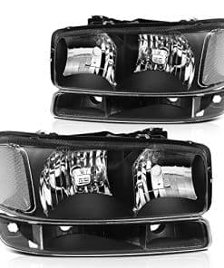 Conjunto de faros frontales ECCPP Faros Negros + Lámpara de