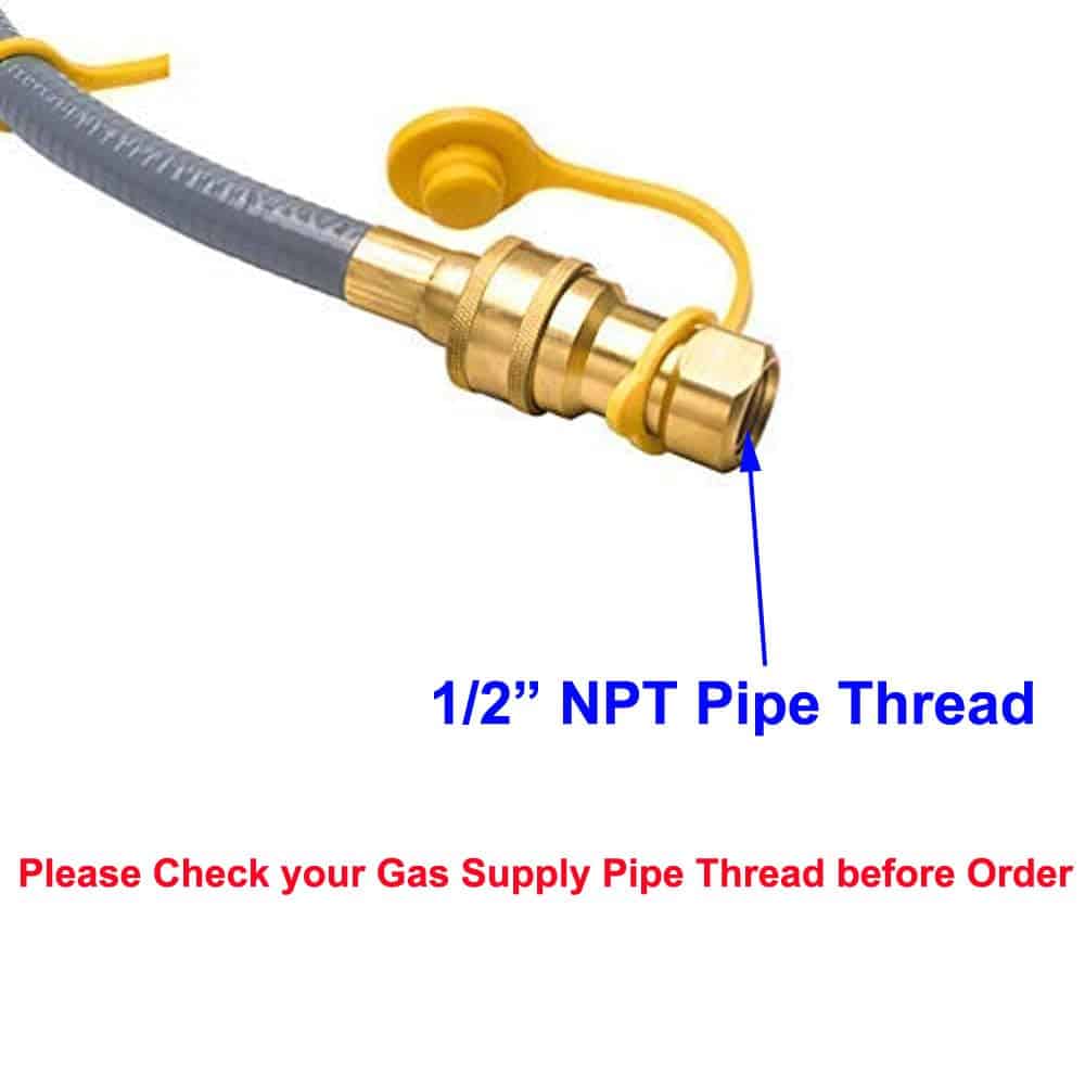 Kit de Conversión de Manguera de Gas Natural de 10 Pies 1/2 - Imagen 6