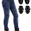 Jeans de Moto para Mujer Skylinewears -Azul
