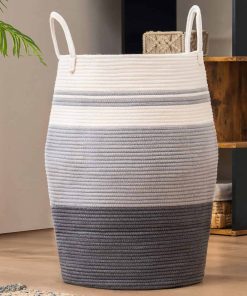 Cesto de Ropa Tejido 105L Extra Grande YUDENOVA con Asas de
