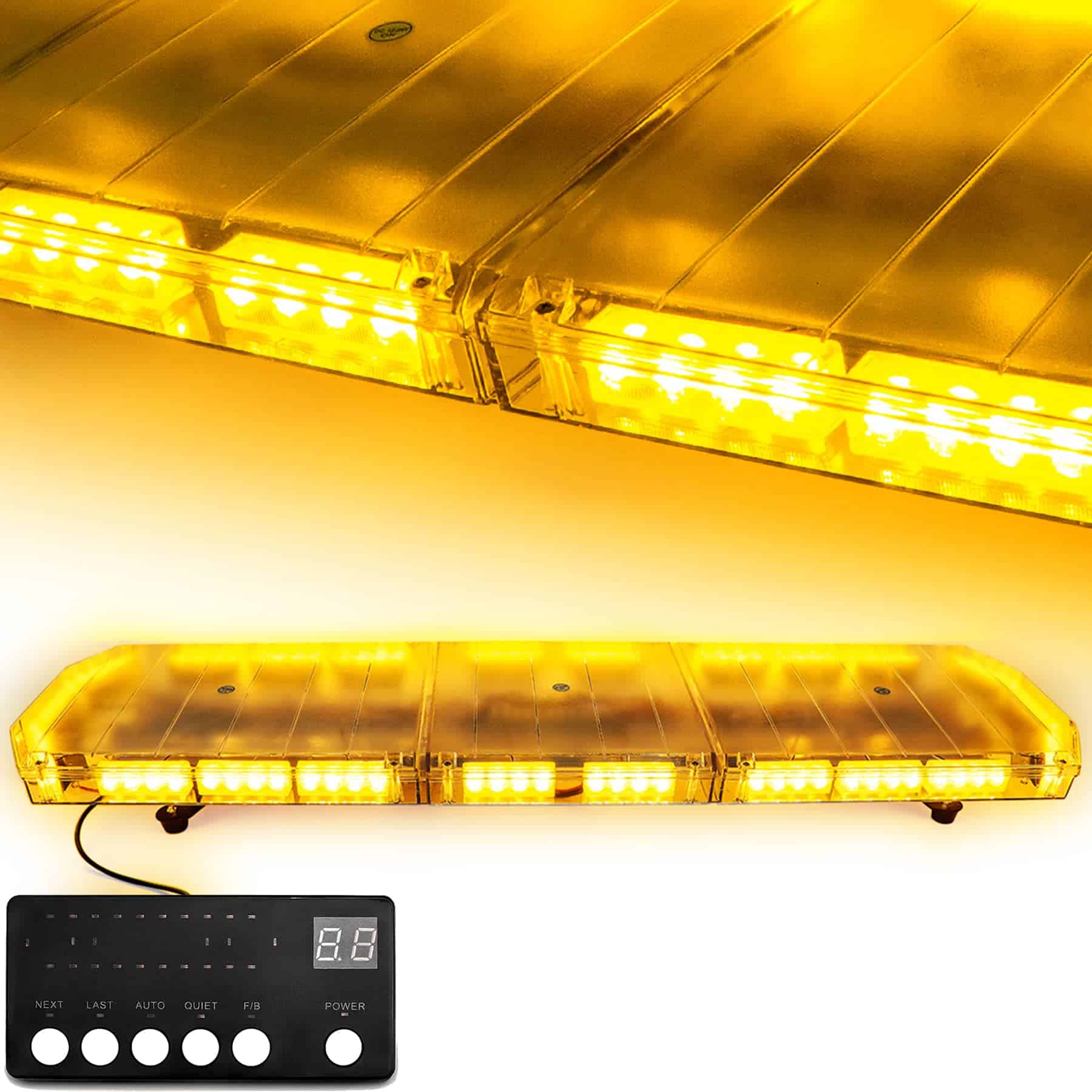 V-SEK 48 Pulgadas 88 LED Barra de Luz de Emergencia Ámbar