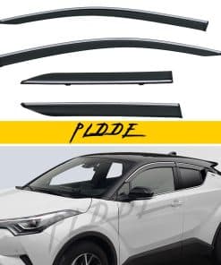 PLDDE 4pcs Viseras de Ventana con Tinte de Humo y Detalle