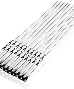 Brochetas de metal para asar, brochetas para kebab de 17.7"