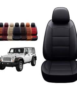 Funda de asiento de cuero personalizada para Wrangler JK