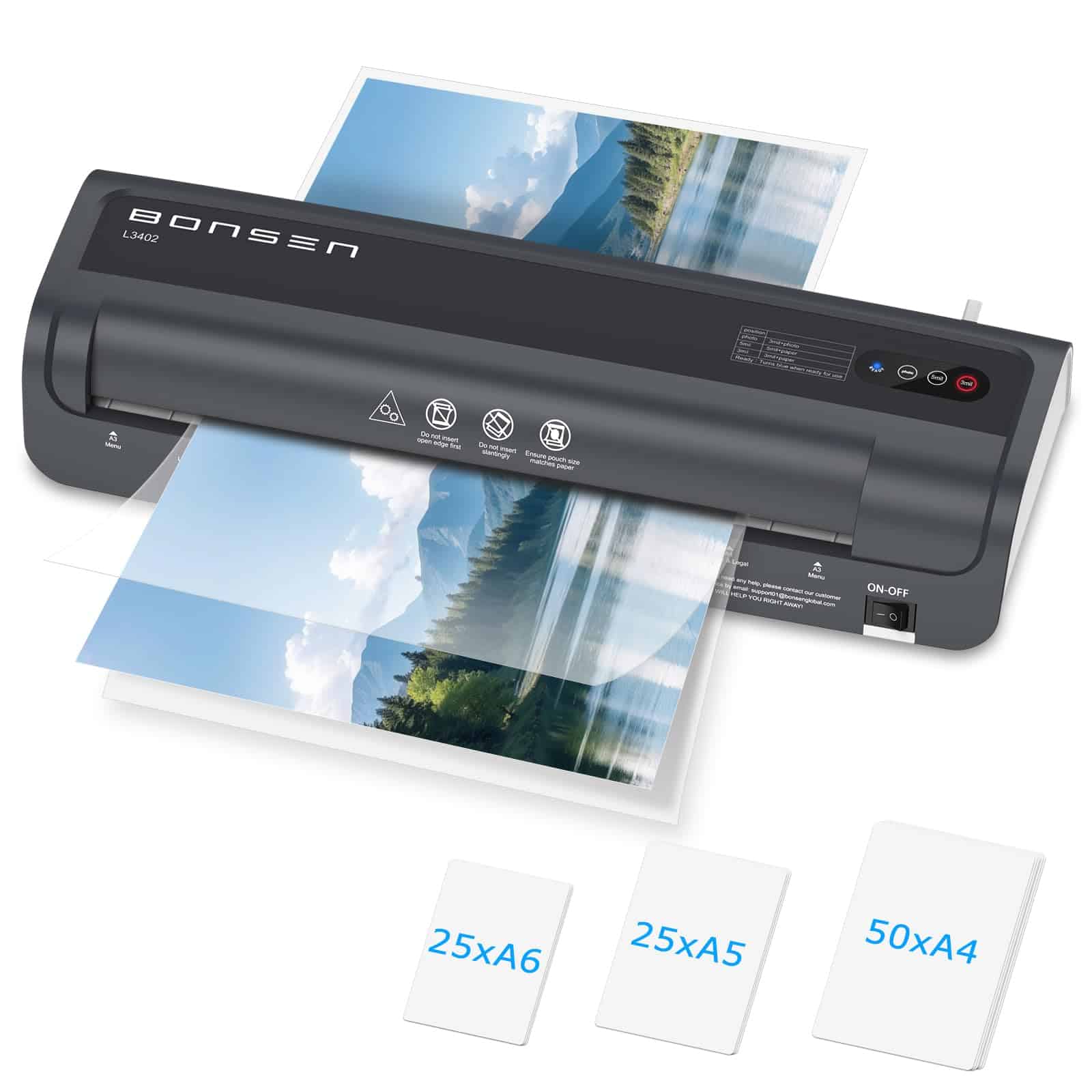 Máquina Laminadora, Bonsen 13 Pulgadas de Ancho con