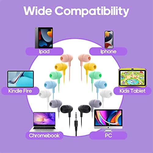 Audífonos para niños a granel 30 Pack Colores Macaron - Imagen 7