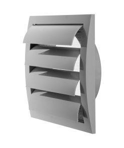 Campana de escape gris de 6 pulgadas con rejilla de