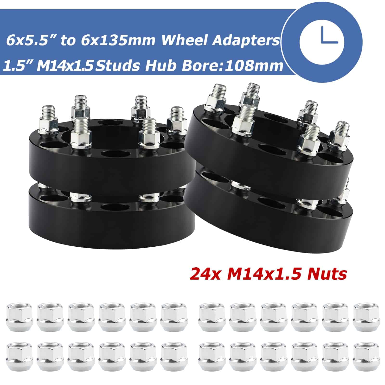 Espaciadores de rueda 6x5.5 a 6x135 para Silverado Tahoe - Imagen 6