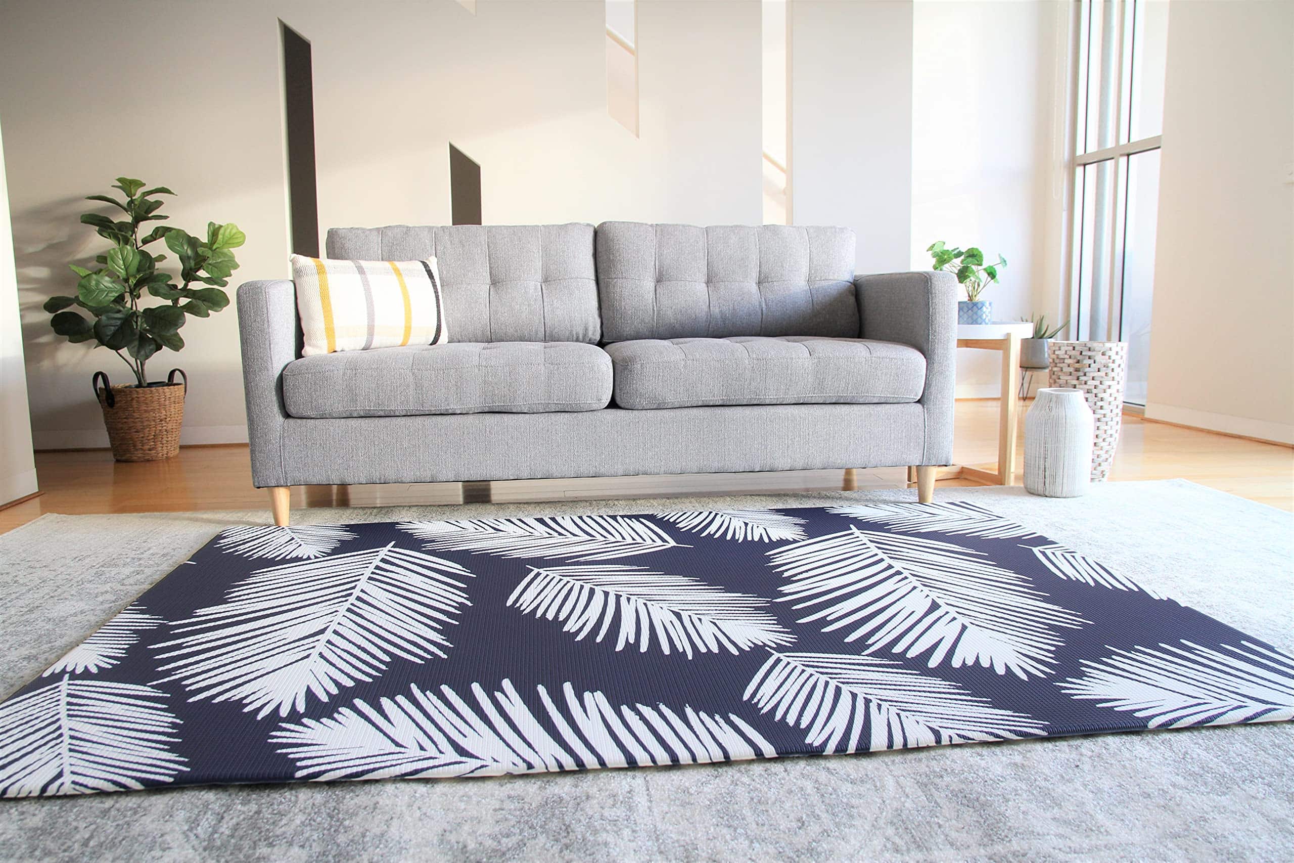 Tapete de juego de espuma reversible Cushmat (Grande, Palm - Imagen 4
