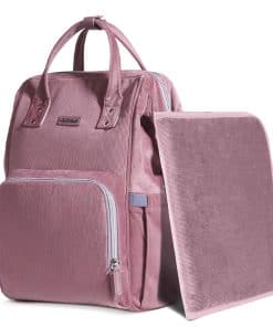 Mochila Cambiador de Pañales SUNVENO de Terciopelo con Gran