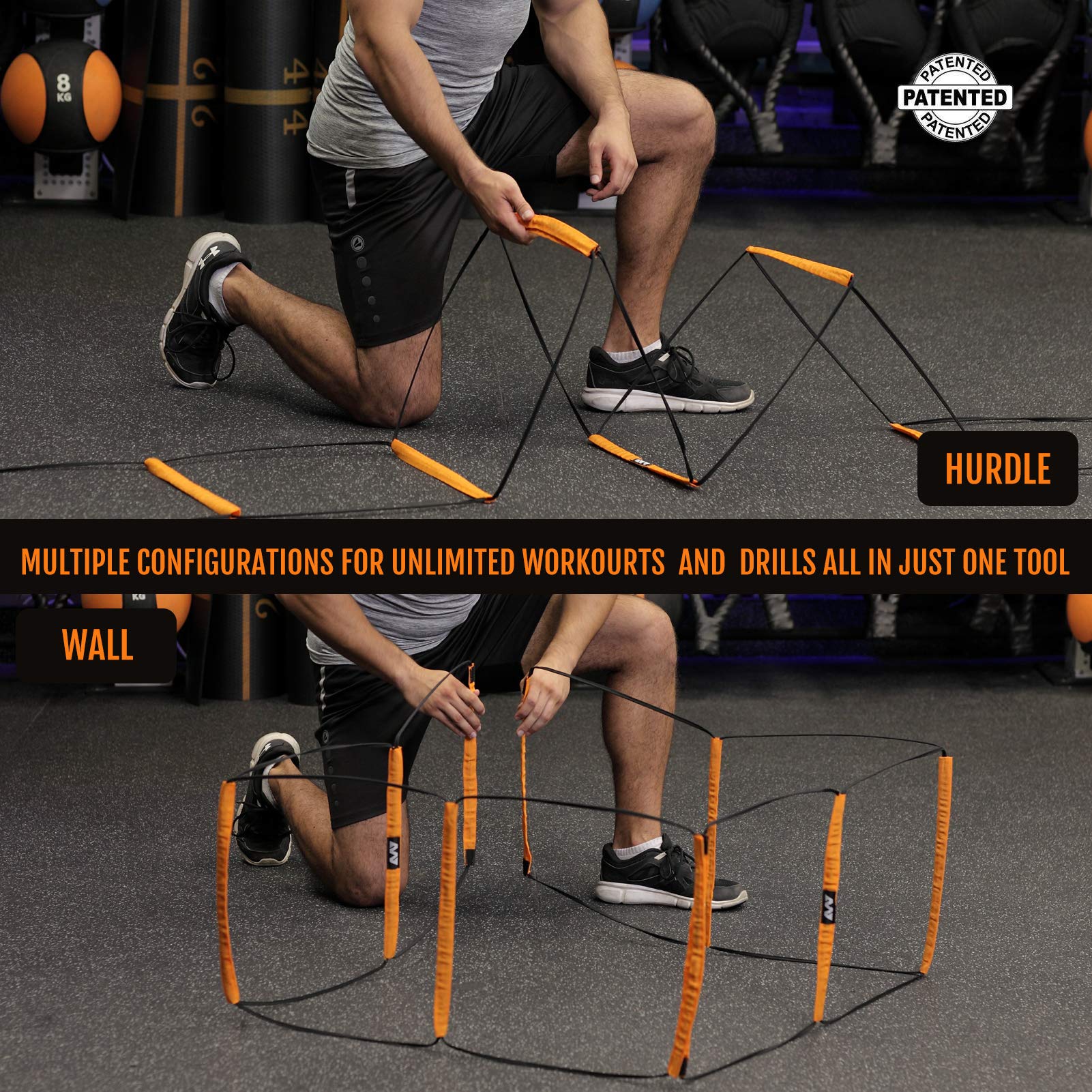 ALPHAWORX Juego de Escalera de Agilidad Todo en Uno Equipo - Imagen 6