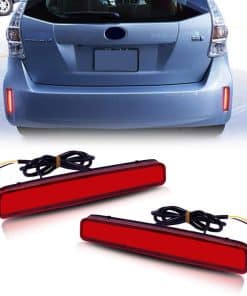 Adiil Luz Trasera de Parachoques LED con Lente Roja