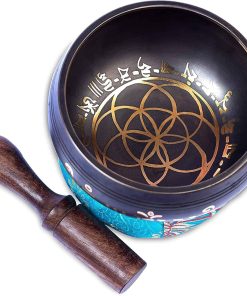 Set de Cuenco Tibetano de Latón - Grado Maestro -Negro