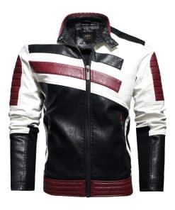 Chaqueta de motocicleta de cuero de simulación de PU con