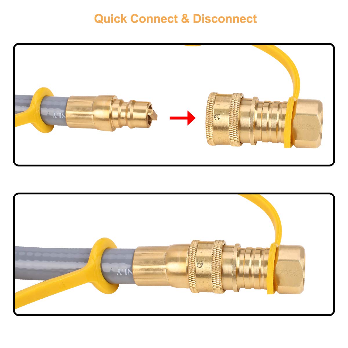 Manguera de Gas Natural GASLAND de 24 pies y 3/8 pulgadas, - Imagen 4