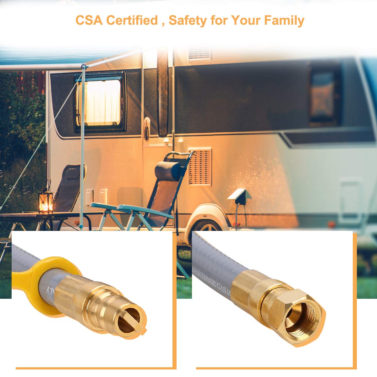 Manguera de Gas Natural GASLAND de 24 pies y 3/8 pulgadas, - Imagen 5