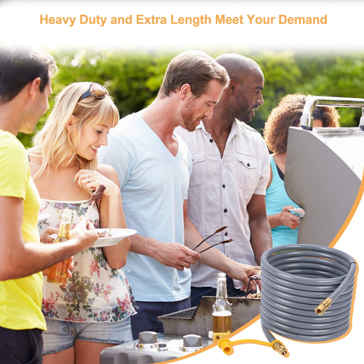 Manguera de Gas Natural GASLAND de 24 pies y 3/8 pulgadas, - Imagen 6