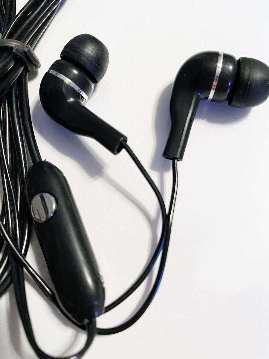 Paquete a granel de 25 auriculares negros/plata con - Imagen 5