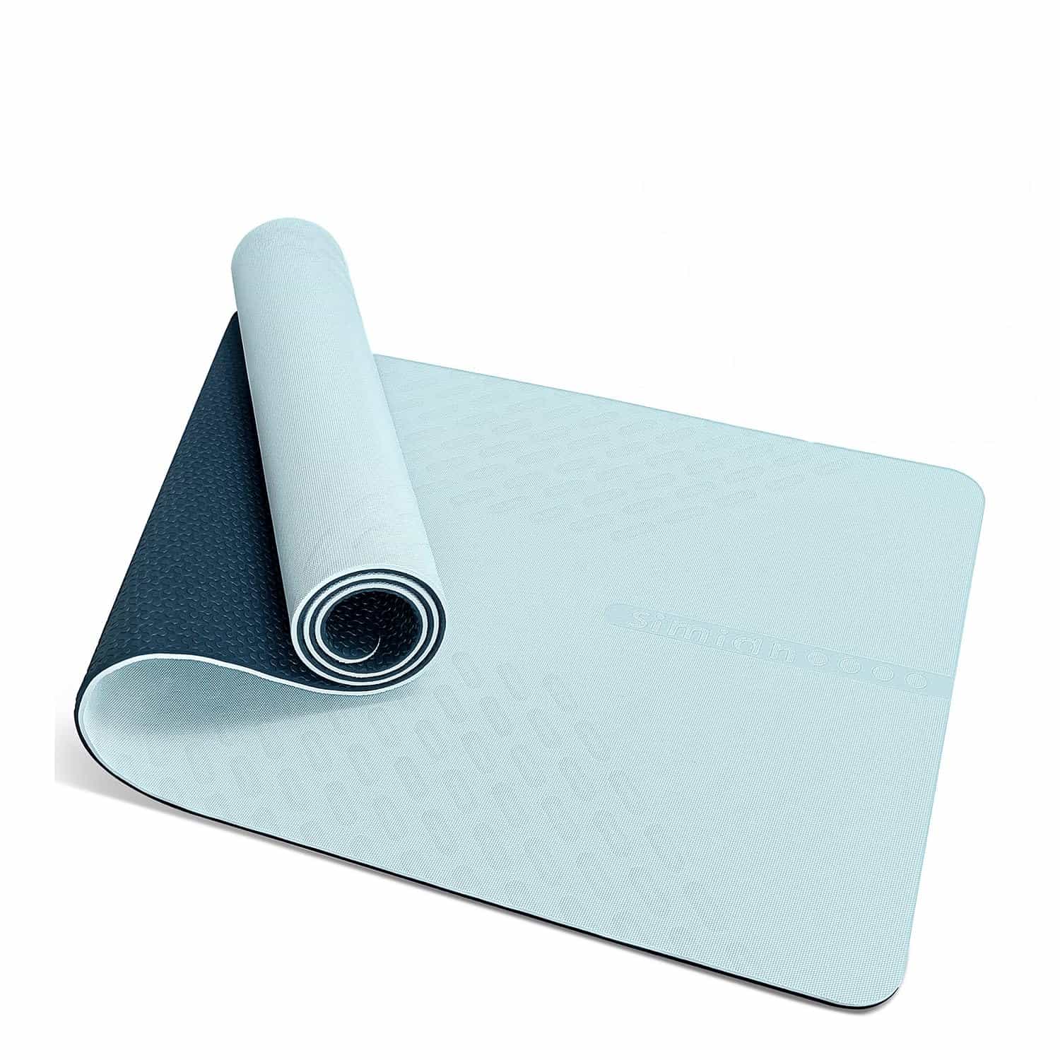 Tapete de Yoga SIMIAN Grueso de 9mm Doble Cara -Azul Claro/A