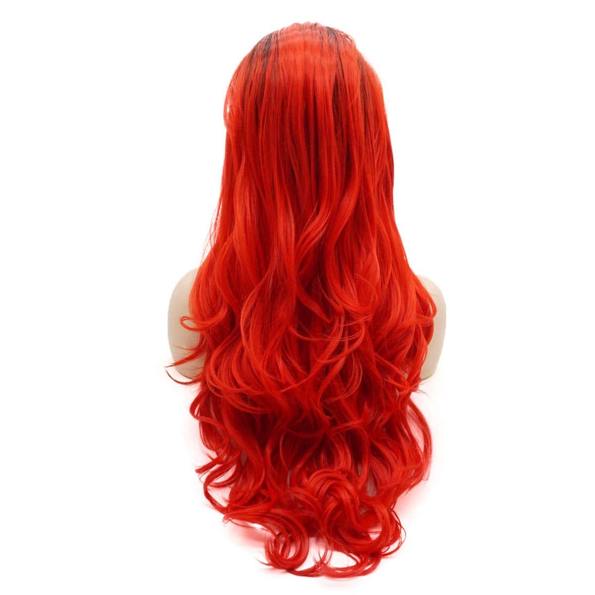 Peluca Sintética de Encaje Frontal Ombre Dos Tonos Raíz - Imagen 5