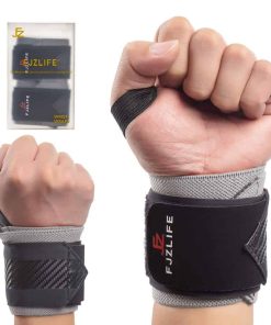FJZLIFE Double pressure Wrist Wraps para -GRIS