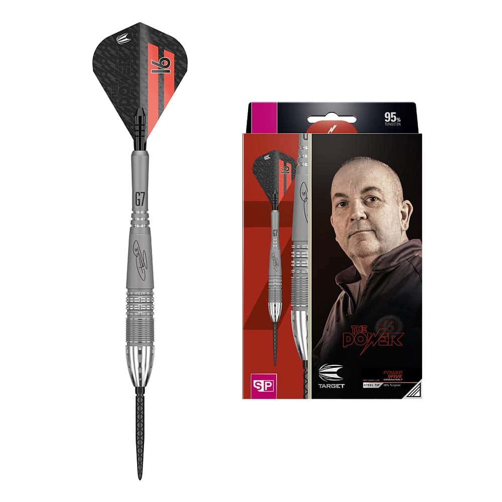 Set de dardos de punta de acero Target Phil Taylor Power