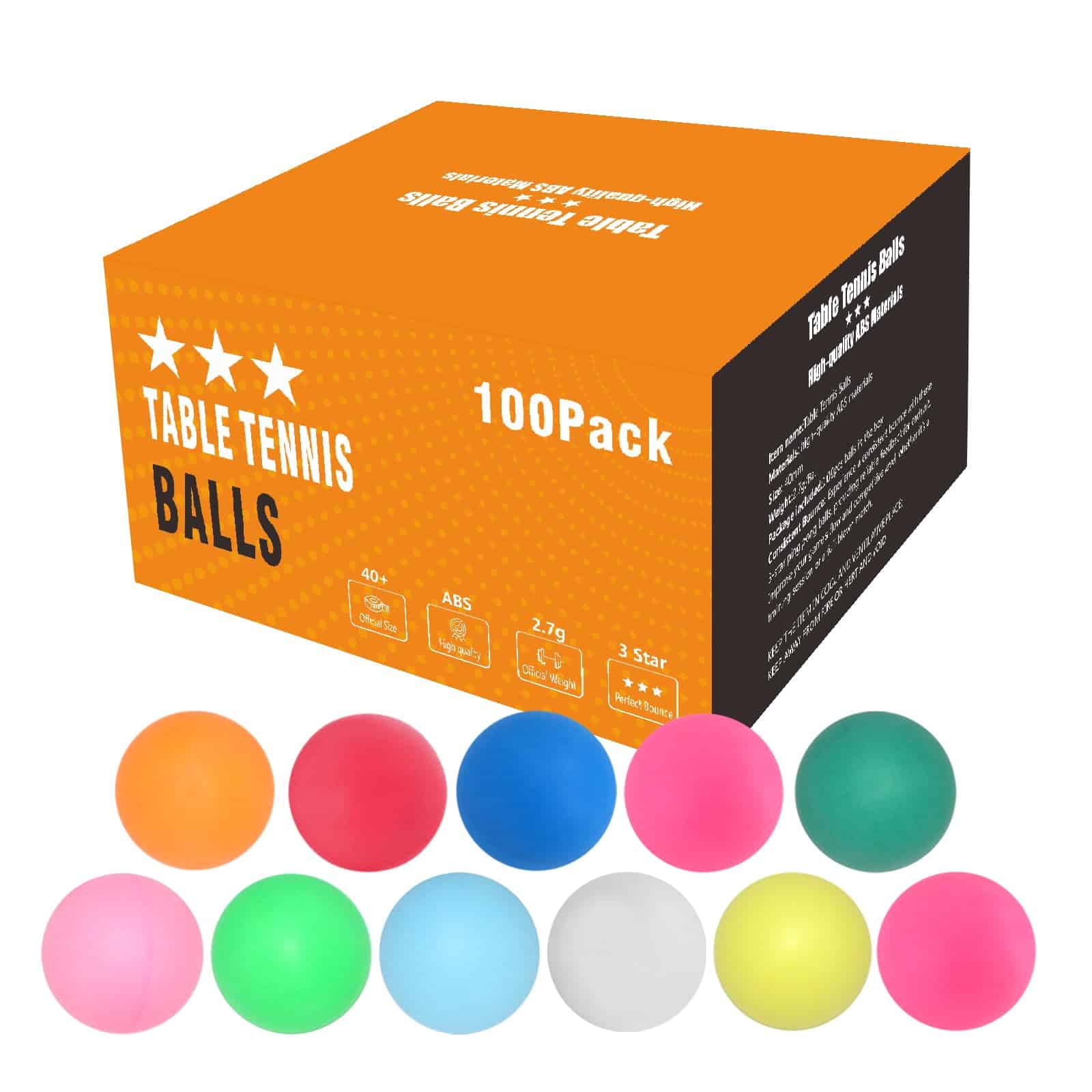 Pelotas de Ping Pong meizhouer 100 Paquete: Coloridas 3
