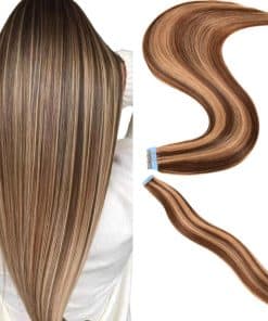 Extensiones de Cabello Tape in de Cinta Adhesiva de Pelo