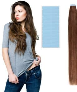 Extensiones de Cabello Humano GEELOOK 18 pulgadas Tape in