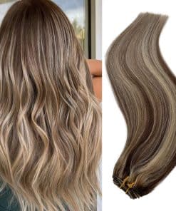 Extensiones de Cabello Tejidas Humanas Rubias Marrón 16