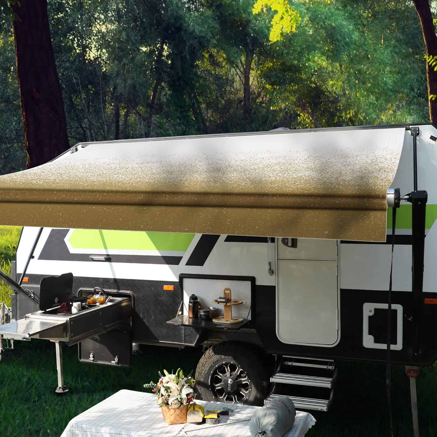 Tela de repuesto para toldo de RV de grado -Azul Degradado - Imagen 7