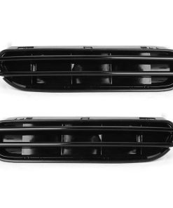 Rejilla lateral para parrilla de ventilación 2 piezas Negro