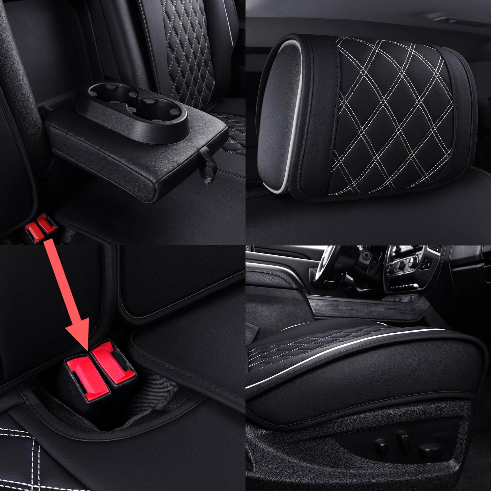 Cubiertas de asiento Aierxuan para autos Pickup 2007-2025 - Imagen 6